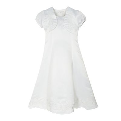 RJR.John Rocha Girls' white floral dress and bolero